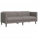 vidaXL Ensemble de canapés 3 Pièces taupe tissu