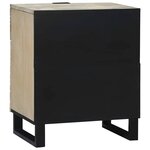 vidaXL Cabinet de chevet avec tiroir Blanc et noir 50 x 33 x 60 cm
