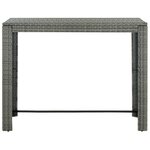 vidaXL Ensemble de bar d'extérieur 9 Pièces coussins anthracite Rotin