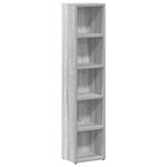 vidaXL Armoires à CD 2 Pièces Sonoma gris 21x16x93 5 cm Bois d'ingénierie