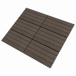 vidaXL Carreau de terrasse 6 Pièces Marron foncé 60 x 30 cm WPC