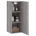 vidaXL Armoire murale sonoma gris 34 5x34x90 cm bois d'ingénierie