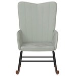 vidaXL Chaise à bascule Gris clair Velours