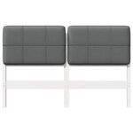 vidaXL Tête de lit capitonnée Blanc et gris clair 150 cm Pin massif