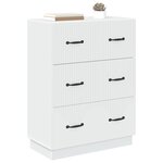 vidaXL Armoire à tiroirs Blanc 66 x 34 5 x 87 cm Bois d'ingénierie