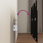 vidaXL Tête de lit murale Noir 127 5x3x80 cm Bois massif de pin