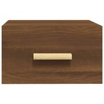 vidaXL Tables de chevet murales 2 Pièces chêne marron 35x35x20 cm