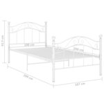 vidaXL Cadre de lit sans matelas blanc métal 100x200 cm