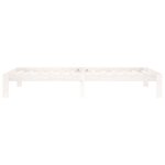 vidaXL Cadre de lit sans matelas blanc bois de pin massif 100x200 cm