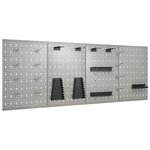 vidaXL Panneaux perforés muraux 4 Pièces 40x58 cm Acier