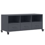 vidaXL Meuble TV anthracite 100 5x39x43 5 cm acier