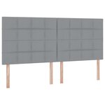 vidaXL Lit de Rangement Gris clair 200 x 200 cm Cuir synthétique