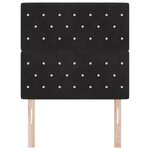 vidaXL Tête de Lit LED Noire 90 cm Velours