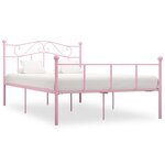 vidaXL Cadre de lit sans matelas rose métal 120x200 cm