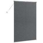 vidaXL Store de Fenêtre avec des rideaux Gris foncé Aluminium