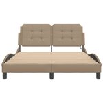 vidaXL Cadre de lit avec LED sans matelas Zadar cappuccino 140x200 cm