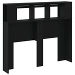 vidaXL Tête de lit à LED noir 120x18 5x103 5 cm bois d'ingénierie