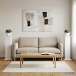 vidaXL Support de Plante 2 Pièces Blanc brillant 30 5 x 30 x 100 5 cm