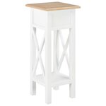 Vidaxl table d'appoint blanc 27 x 27 x 65 5 cm bois