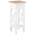 vidaXL Table d'appoint Blanc 27 x 27 x 65 5 cm Bois