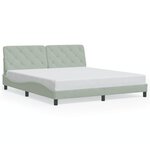 vidaXL Cadre de lit sans matelas gris clair 180x200 cm velours