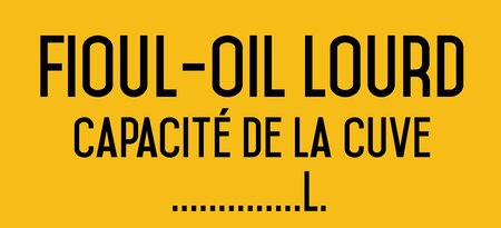 Autocollant vinyl - Fioul-oil lourd - L.200 x H.100 mm UTTSCHEID