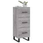 vidaXL Buffet Sonoma gris 34 5x34x90 cm Bois d'ingénierie
