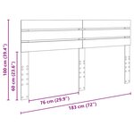 vidaXL Tête de lit Chêne artisanal 180 cm Bois d'ingénierie