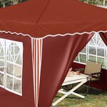 vidaXL Tente de fête pop-up 288 x 288 x 245 cm Terre cuite