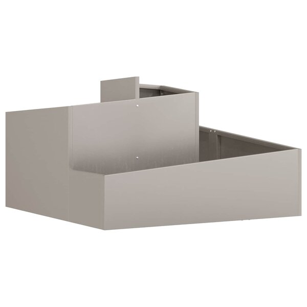 vidaXL Cache-pot de jardin Marron 80 x 80 x 50 cm Acier patiné
