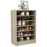 vidaXL Armoire à chaussures Chêne Sonoma 60x35x92 cm Aggloméré