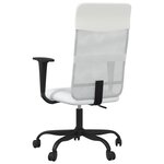 vidaXL Chaise de bureau réglable en hauteur blanc