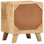 vidaXL Table de chevet 40x32x46 cm bois de manguier massif brut