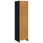 vidaXL Garde-robe avec tiroirs Noir 50x50x200 cm Bois d'ingénierie