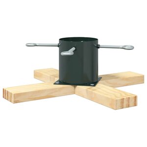 vidaXL Pied de Sapin de Noël Vert 50 x 50 x 16 cm Bois de pin massif