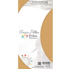 Etui de 5 cartes grain de pollen 105x210 couleur bois clairefontaine