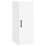vidaXL Buffet haut Blanc 34 5x34x180 cm Bois d'ingénierie