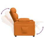 vidaXL Fauteuil inclinable Jaune Tissu