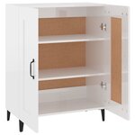 vidaXL Buffet Blanc brillant 69 5x34x90 cm Bois d'ingénierie