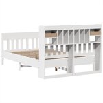 vidaXL Cadre de lit sans matelas blanc 150x200 cm bois de pin massif