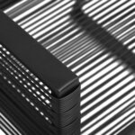 vidaXL Ensemble à manger de jardin 7 Pièces Noir Rotin PVC