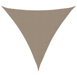 vidaXL Voile de parasol tissu oxford triangulaire 3x3x3 m taupe