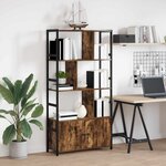 vidaXL Étagère Chêne fumé 80 x 30 x 155 5 cm Bois d'ingénierie