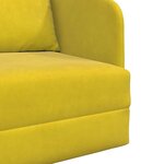 vidaXL Canapé-Lit Jaune 65 x 80 x 83 cm Velours