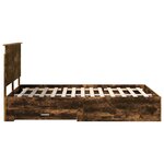 vidaXL Cadre de lit Chêne fumé 150 x 200 cm Bois d'ingénierie