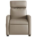 vidaXL Fauteuil de massage inclinable électrique cappuccino similicuir