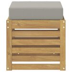 vidaXL Banc de Jardin Blanc 43 x 43 x 45 cm Bois d'Acacia Massif