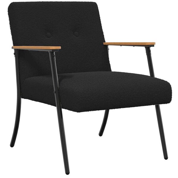 vidaXL fauteuil Noir 59 x 75 x 78 cm