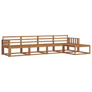 vidaXL Ensemble de canapés d'extérieur 5 Pièces Naturel