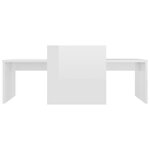 vidaXL Ensemble de table basse Blanc brillant Bois d’ingénierie